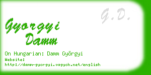 gyorgyi damm business card